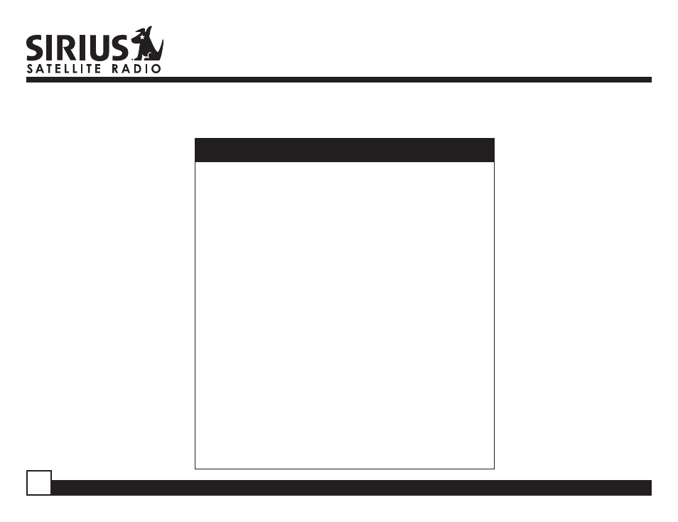 Sirius Satellite Radio STARMATE ST1 User Manual | Page 32 / 36