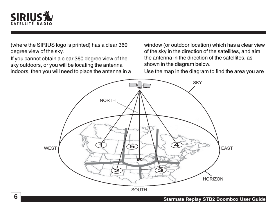 Sirius Satellite Radio Sirius Starmate Replay Boombox STB2 User Manual | Page 6 / 12
