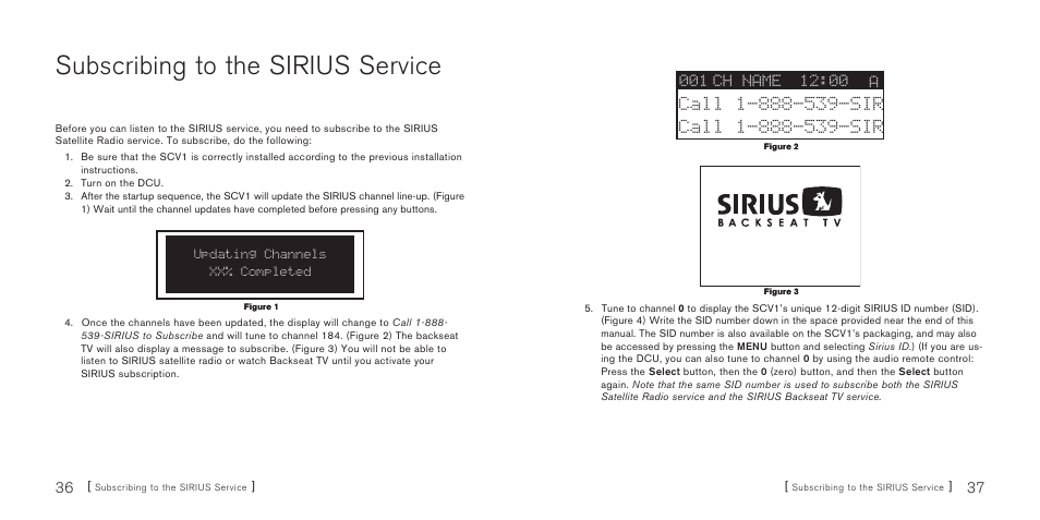 Subscribing to the sirius service | Sirius Satellite Radio SiriusConnect SBTV091807a User Manual | Page 20 / 42