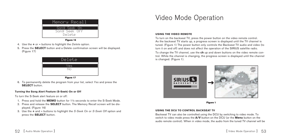 Video mode operation | Sirius Satellite Radio SiriusConnect SBTV091807a User Manual | Page 28 / 42