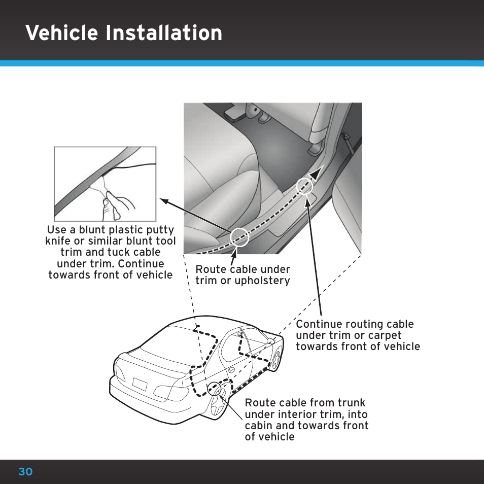 Vehicle installation | Sirius Satellite Radio SDSV6V1 User Manual | Page 30 / 98