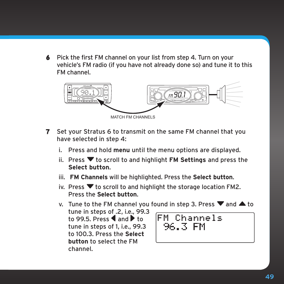 3 fm | Sirius Satellite Radio SDSV6V1 User Manual | Page 49 / 98