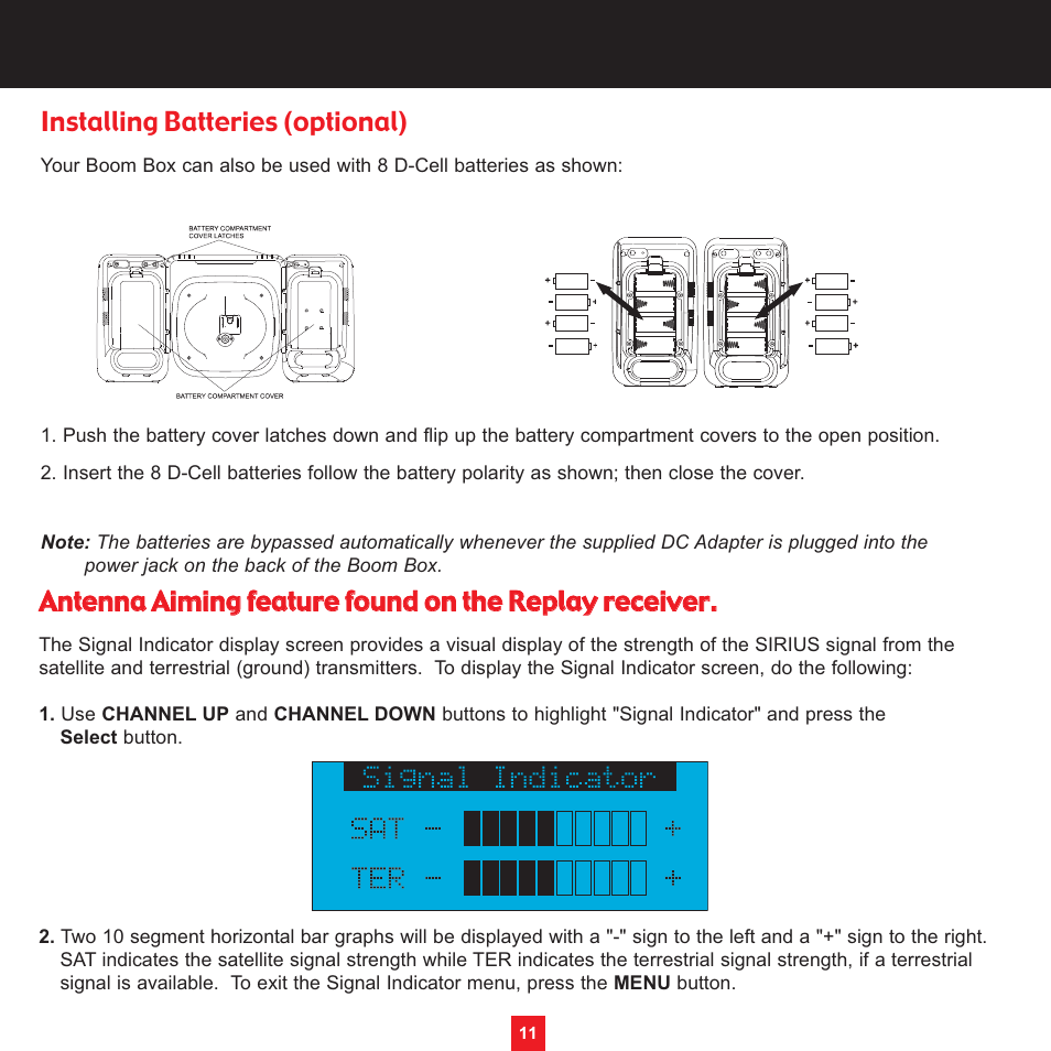 Sirius Satellite Radio XS097 User Manual | Page 17 / 36