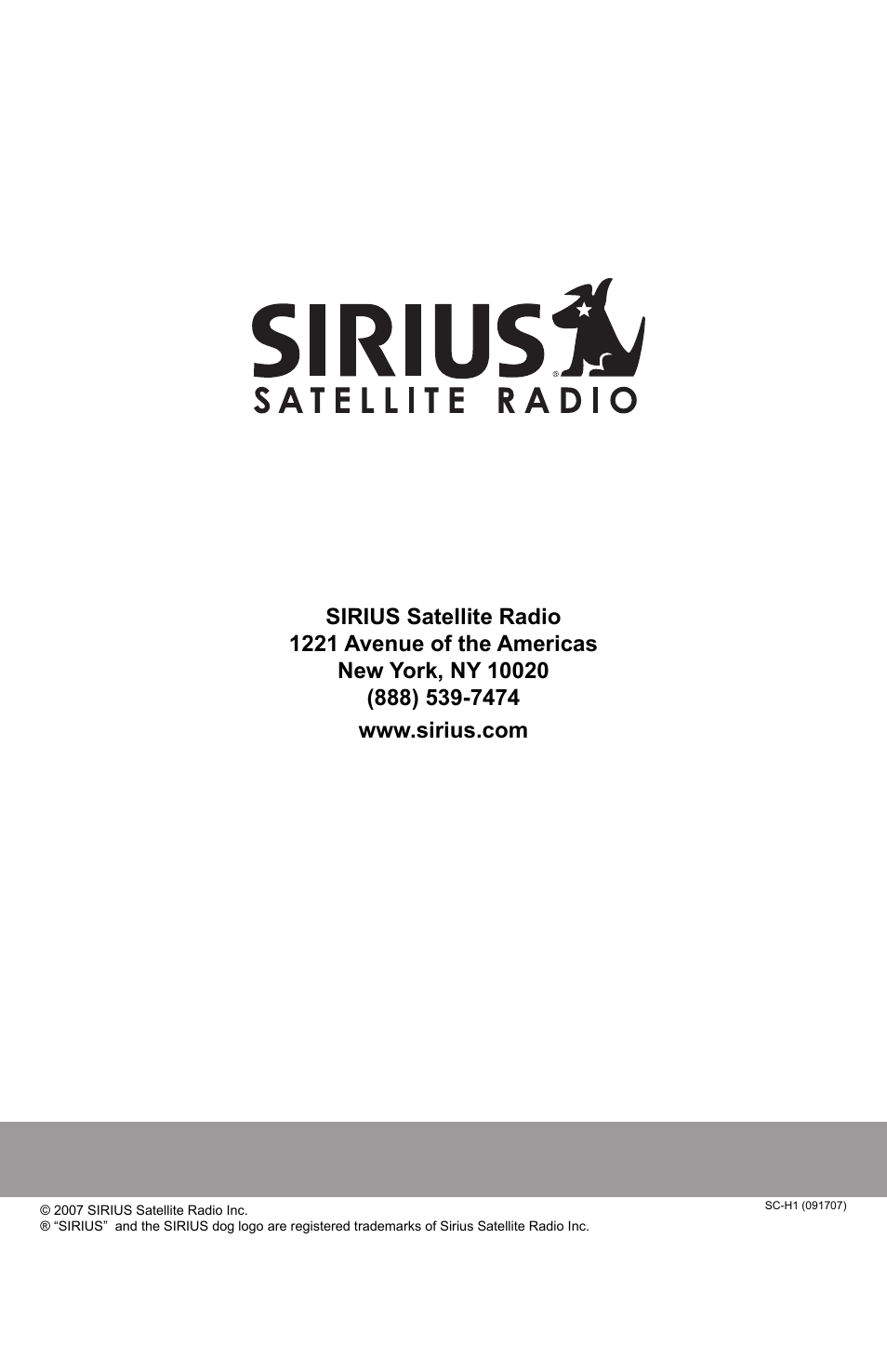 Sirius Satellite Radio SCH1 User Manual | Page 10 / 10