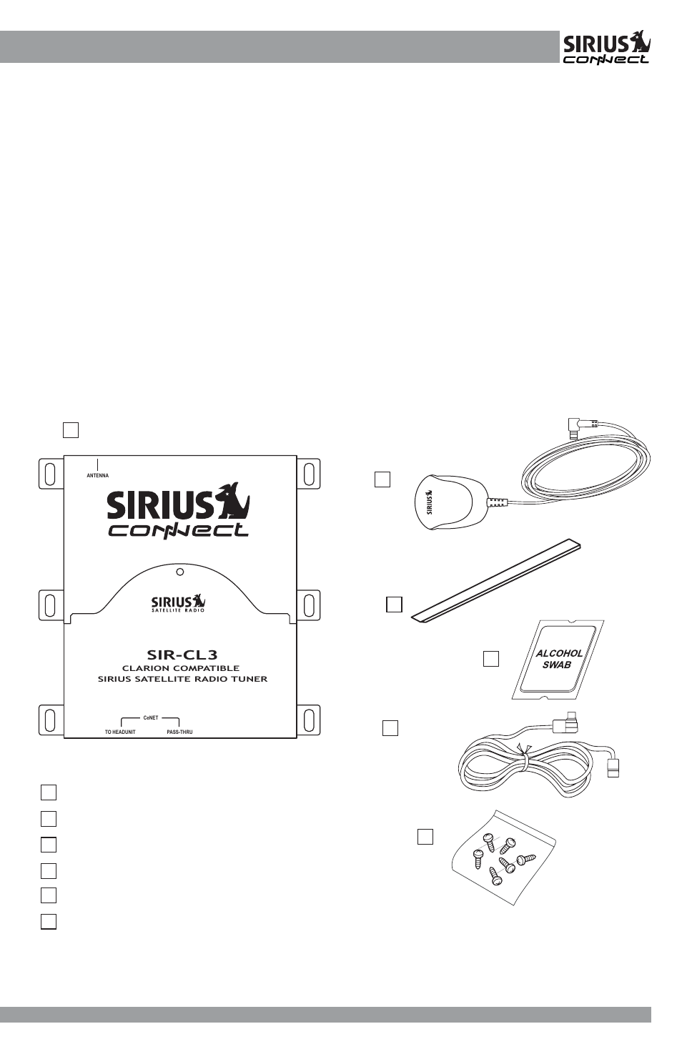 Sirius Satellite Radio CONNECT SIR-CL3 User Manual | Page 3 / 14