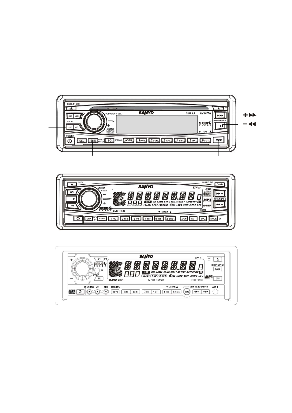 Controls | Sirius Satellite Radio ESR-T100 User Manual | Page 9 / 14