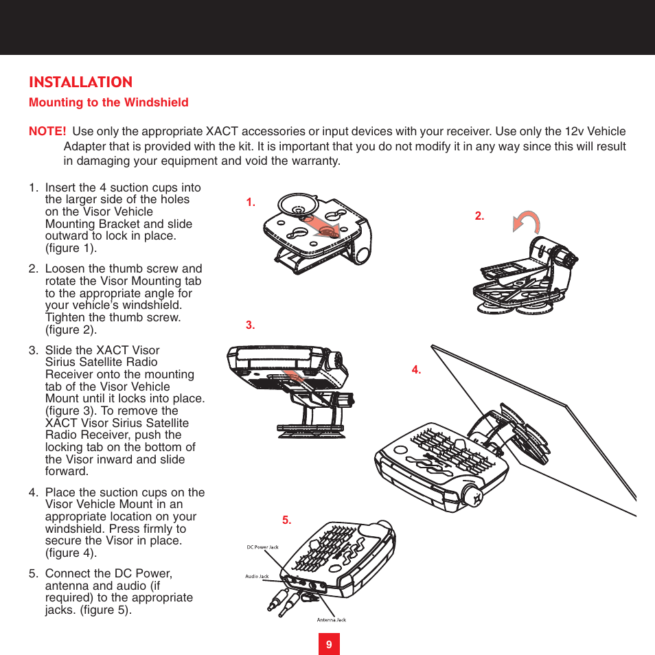 Sirius Satellite Radio XTR3CK User Manual | Page 13 / 36