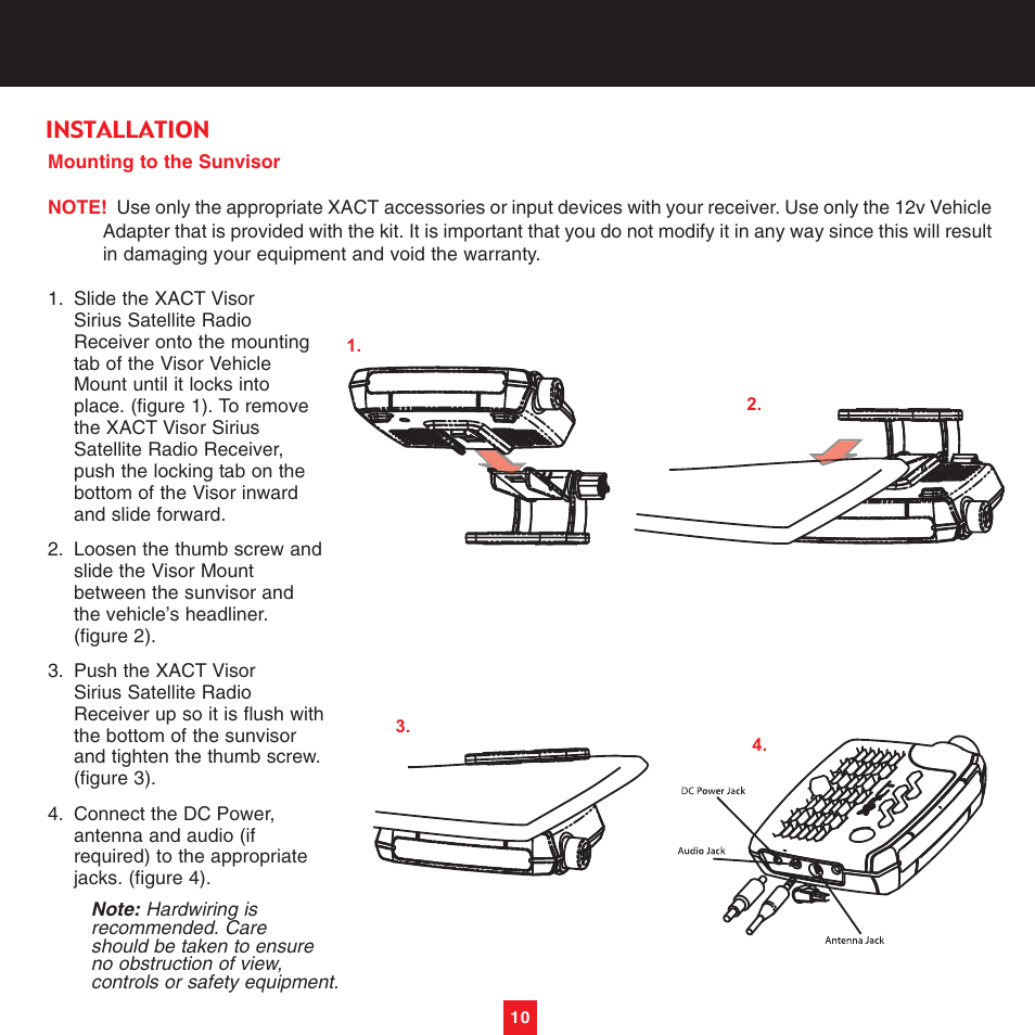 Sirius Satellite Radio XTR3CK User Manual | Page 14 / 36