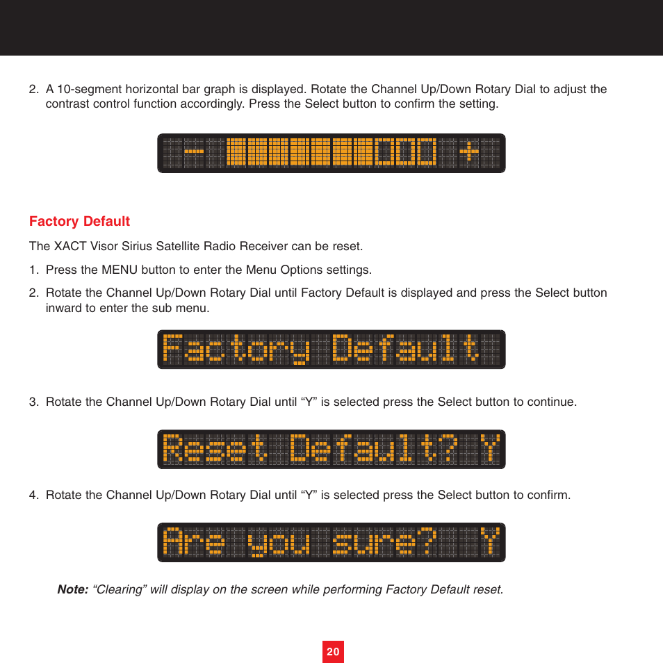 Sirius Satellite Radio XTR3CK User Manual | Page 24 / 36