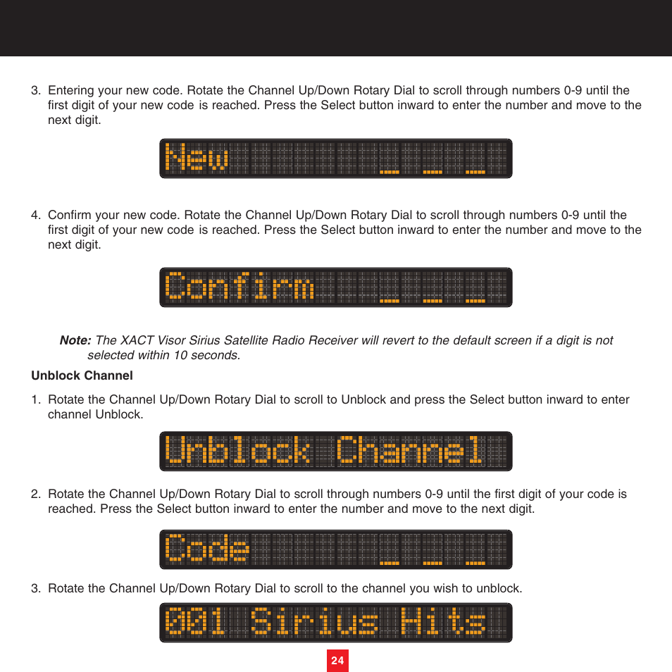 Sirius Satellite Radio XTR3CK User Manual | Page 28 / 36