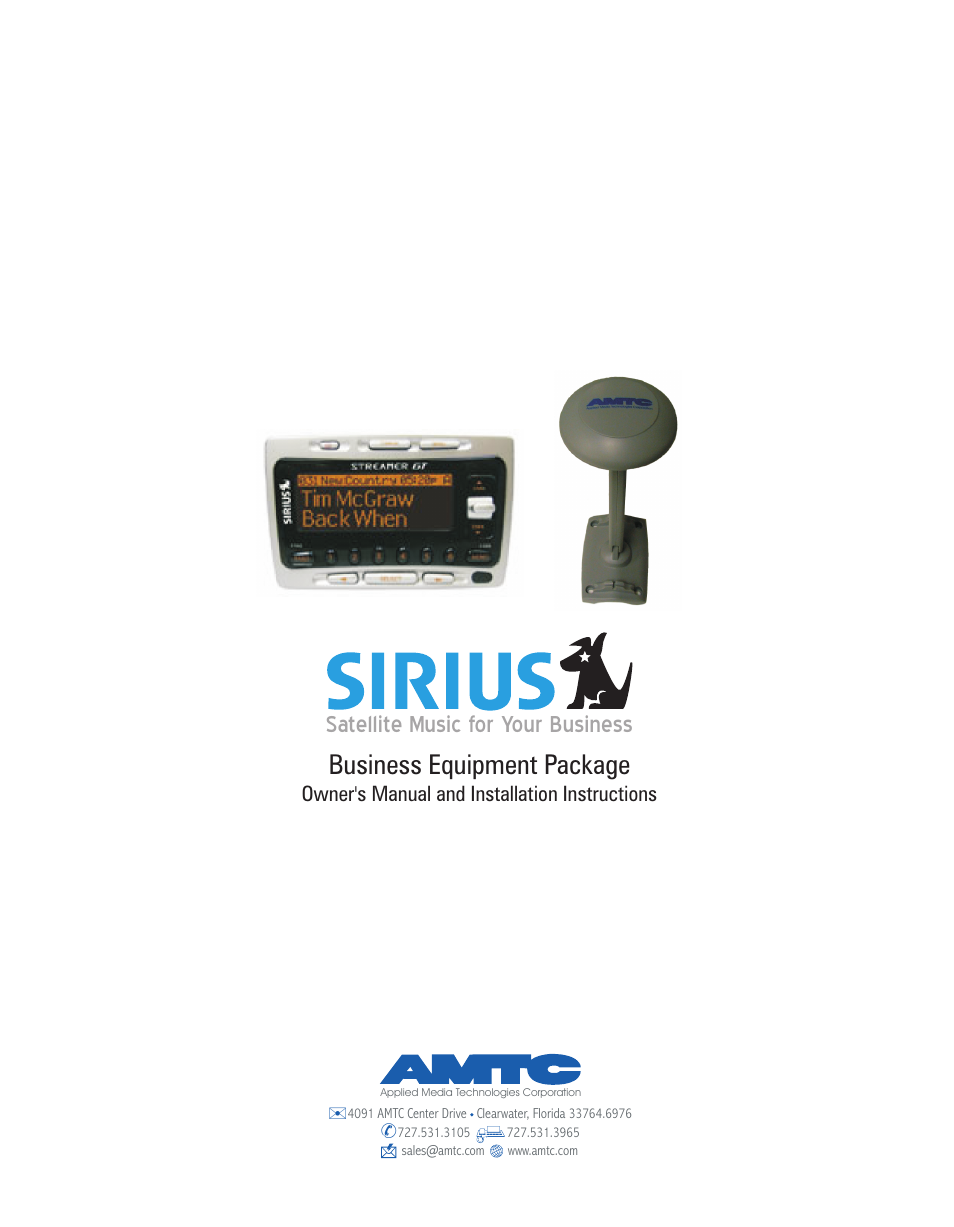 Sirius Satellite Radio EQ-SIRRCV User Manual | 14 pages