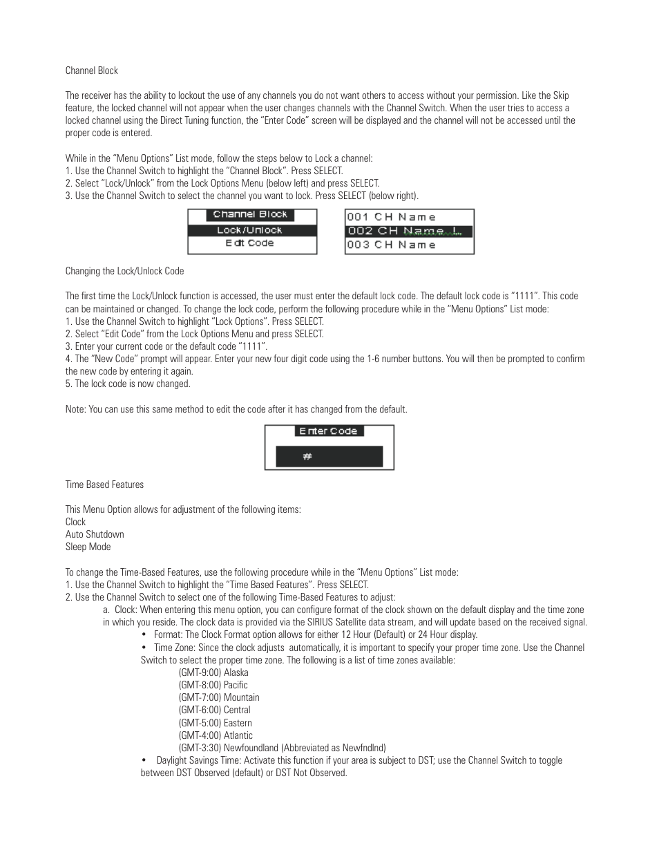Sirius Satellite Radio EQ-SIRRCV User Manual | Page 12 / 14