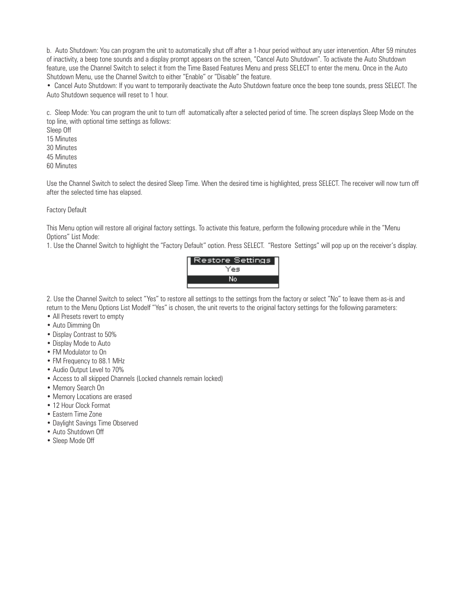 Sirius Satellite Radio EQ-SIRRCV User Manual | Page 13 / 14