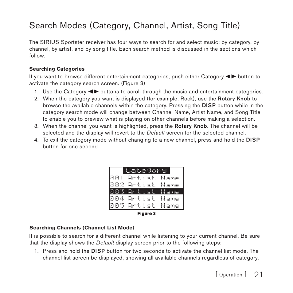 Sirius Satellite Radio 4 User Manual | Page 23 / 64