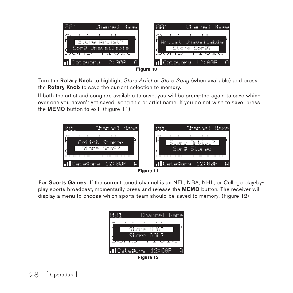 Sirius Satellite Radio 4 User Manual | Page 30 / 64