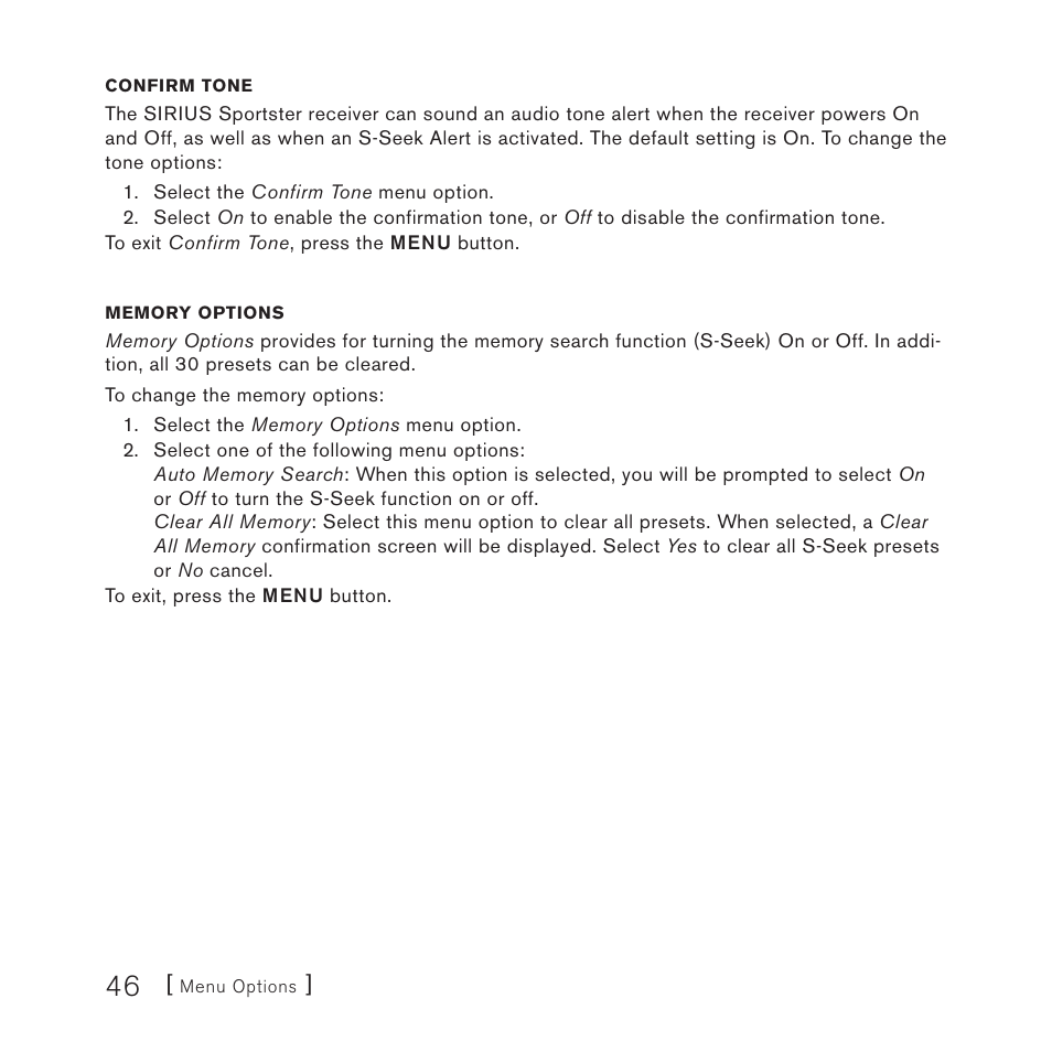 Sirius Satellite Radio 4 User Manual | Page 48 / 64