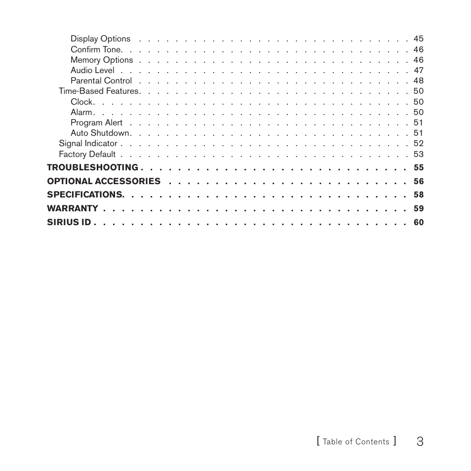 Sirius Satellite Radio 4 User Manual | Page 5 / 64