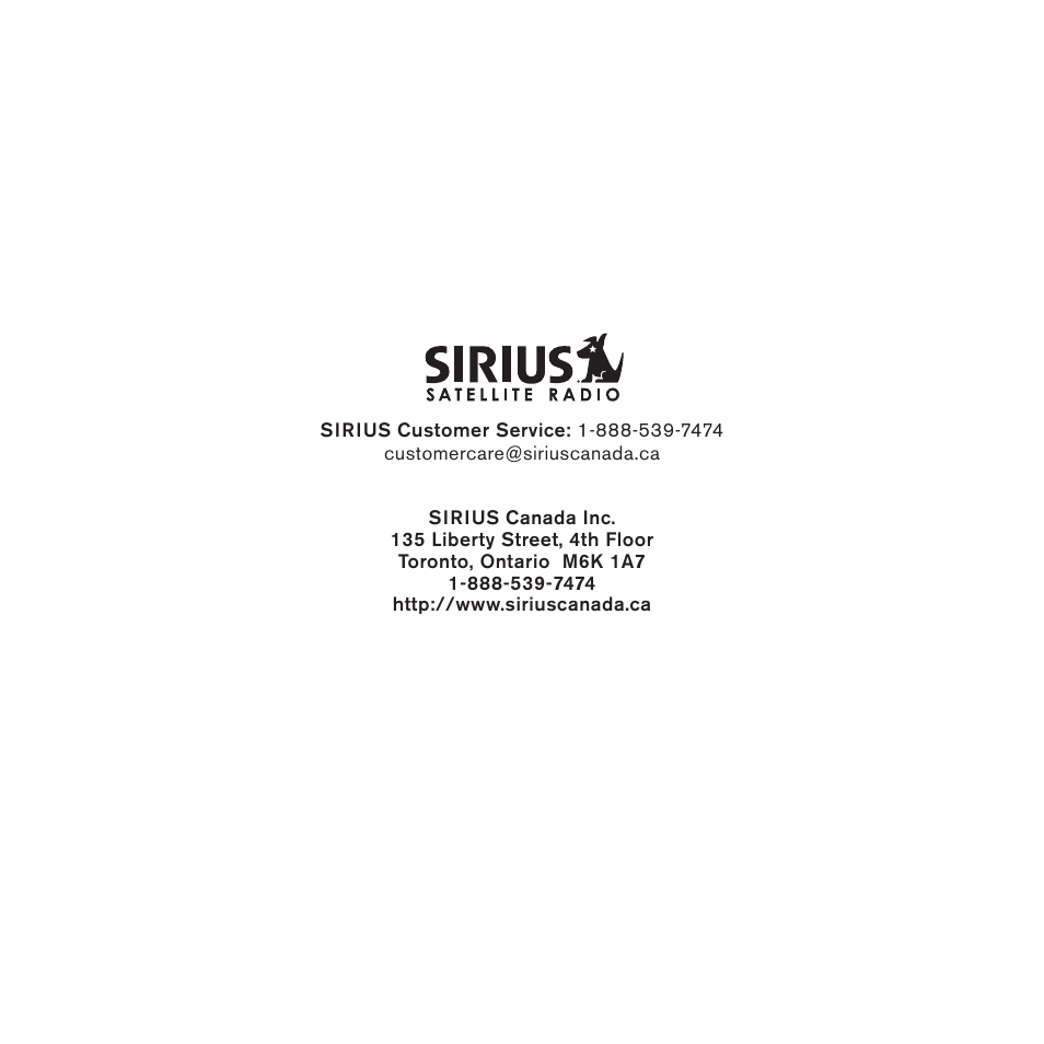 Sirius Satellite Radio 4 User Manual | Page 63 / 64