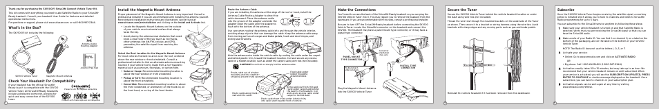 Sirius Satellite Radio SXV100 User Manual | 2 pages