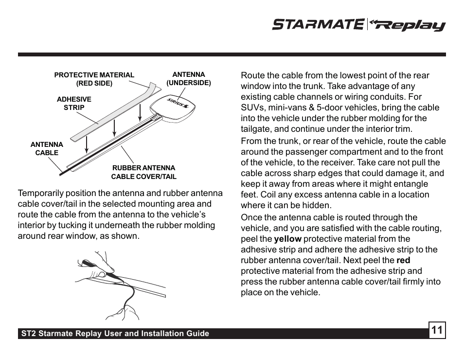 Sirius Satellite Radio STAREMATE REPLAY ST2 User Manual | Page 11 / 60