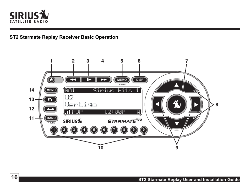 U2 vertigo vertigo | Sirius Satellite Radio STAREMATE REPLAY ST2 User Manual | Page 16 / 60