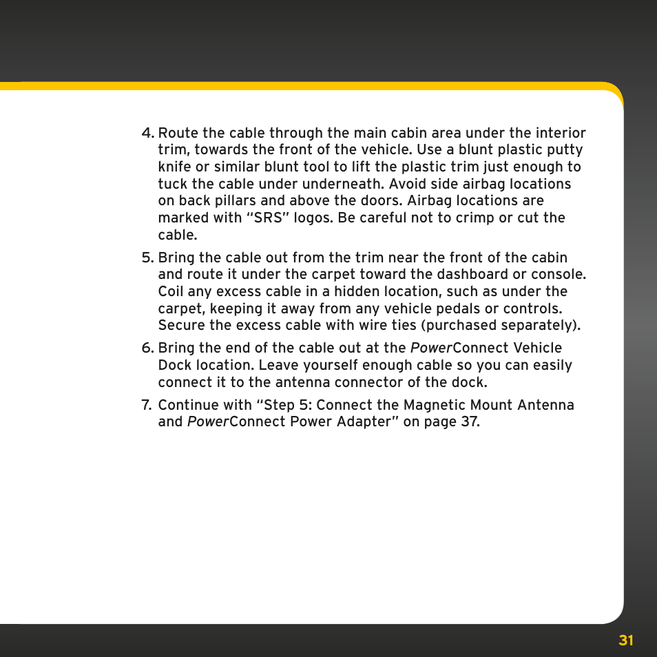 Sirius Satellite Radio PowerConnect XMP3IVKUG0210 User Manual | Page 31 / 68