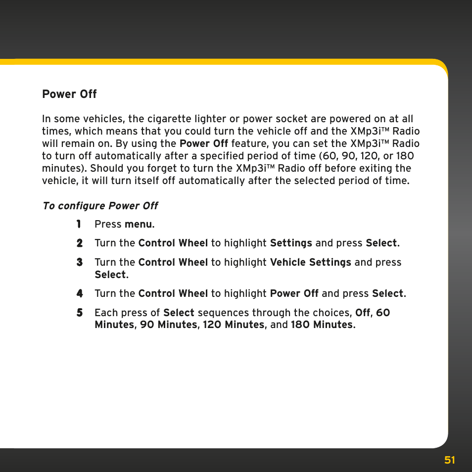 Sirius Satellite Radio PowerConnect XMP3IVKUG0210 User Manual | Page 51 / 68