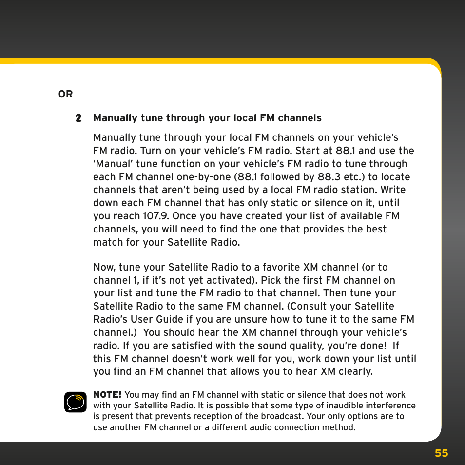 Sirius Satellite Radio PowerConnect XMP3IVKUG0210 User Manual | Page 55 / 68