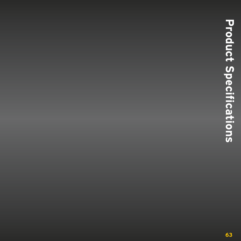 Pr oduct specif ic ations | Sirius Satellite Radio PowerConnect XMP3IVKUG0210 User Manual | Page 63 / 68