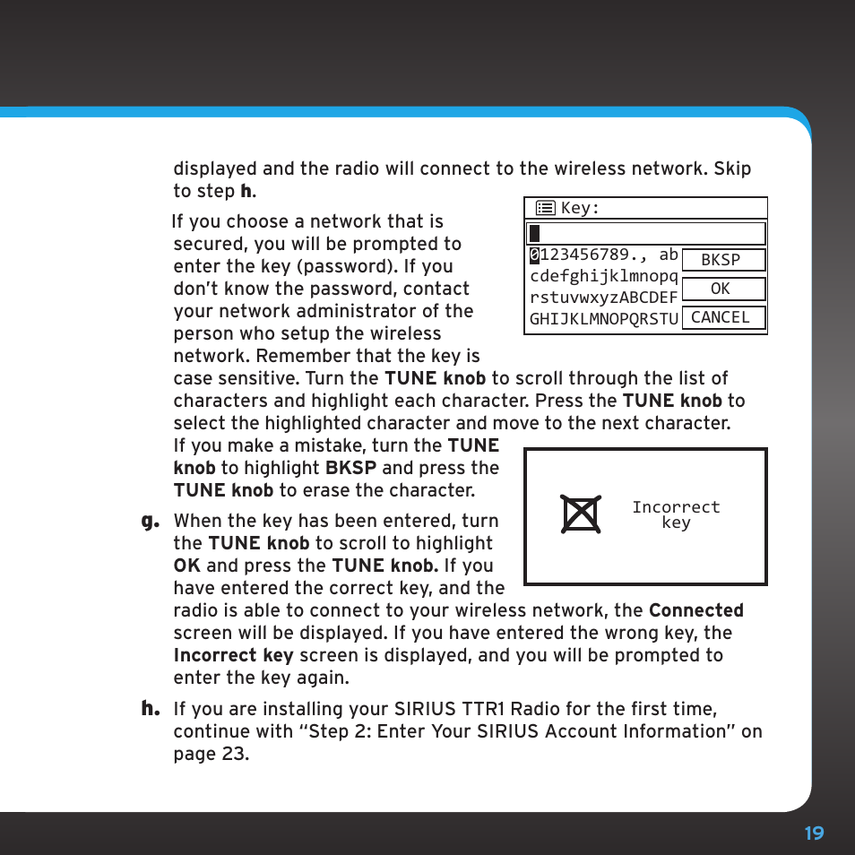 Sirius Satellite Radio TTR1 User Manual | Page 19 / 88