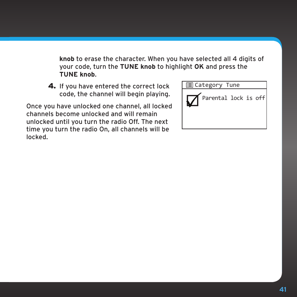 Sirius Satellite Radio TTR1 User Manual | Page 41 / 88