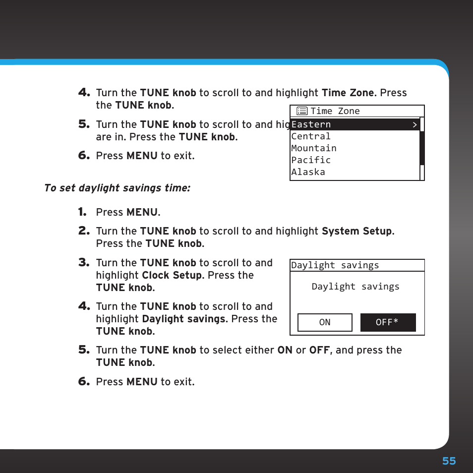 Configuring your sirius ttr1 radio | Sirius Satellite Radio TTR1 User Manual | Page 55 / 88