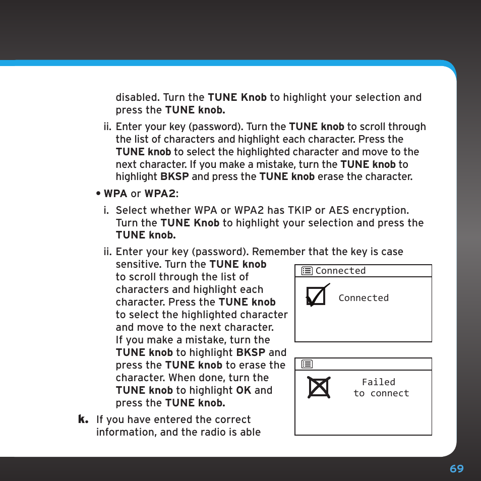 Appendix: manual network configuration | Sirius Satellite Radio TTR1 User Manual | Page 69 / 88