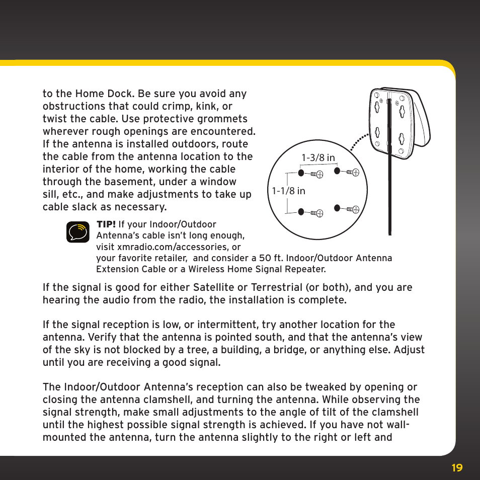 Sirius Satellite Radio XM Dock & Play XADH1 User Manual | Page 19 / 32