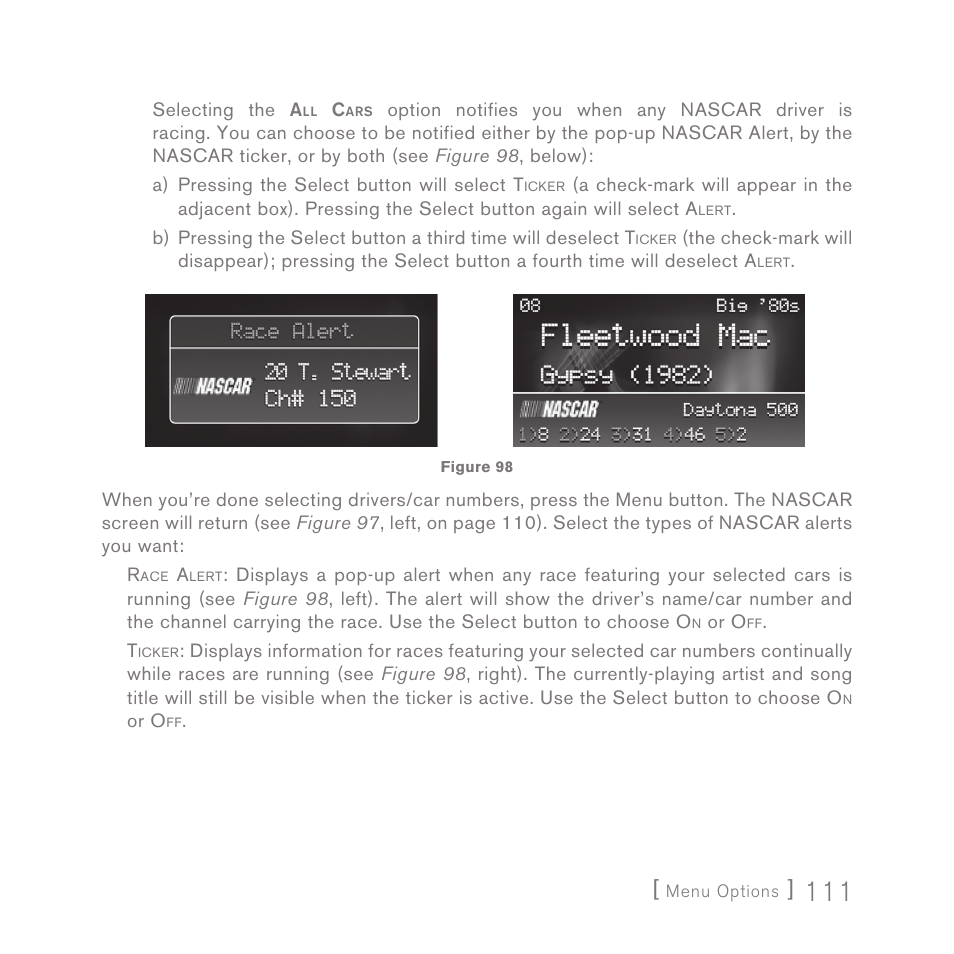 Sirius Satellite Radio SPORTSTER 5 User Manual | Page 111 / 124