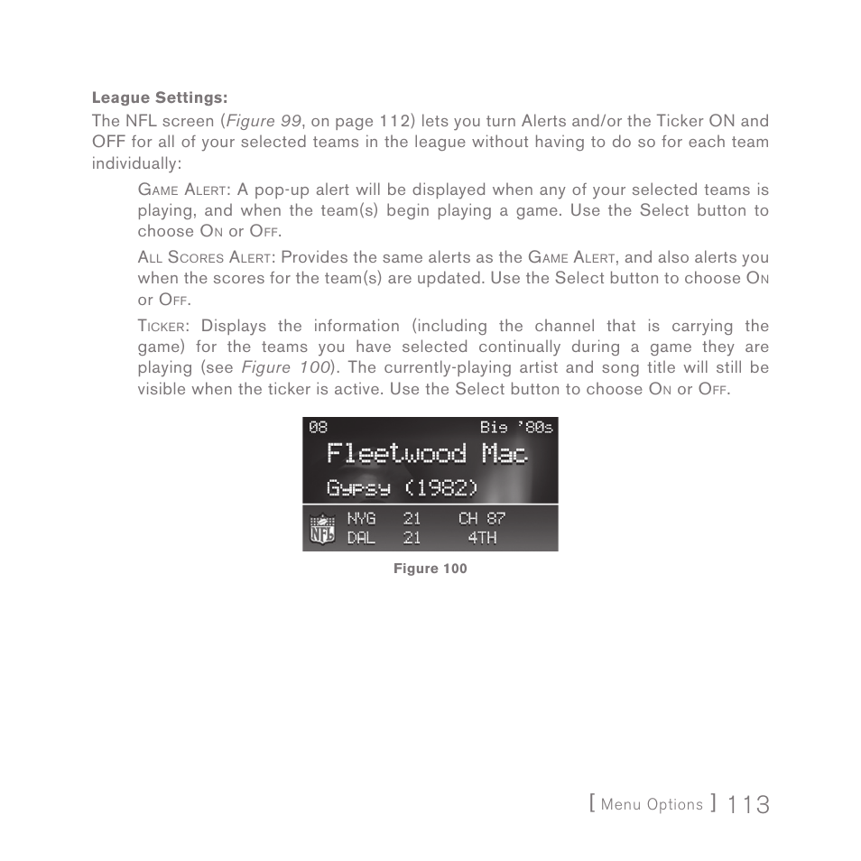 Sirius Satellite Radio SPORTSTER 5 User Manual | Page 113 / 124