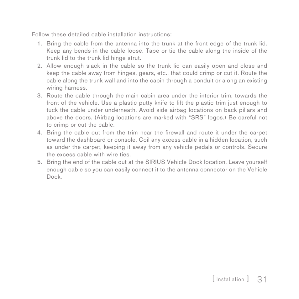 Sirius Satellite Radio SPORTSTER 5 User Manual | Page 31 / 124