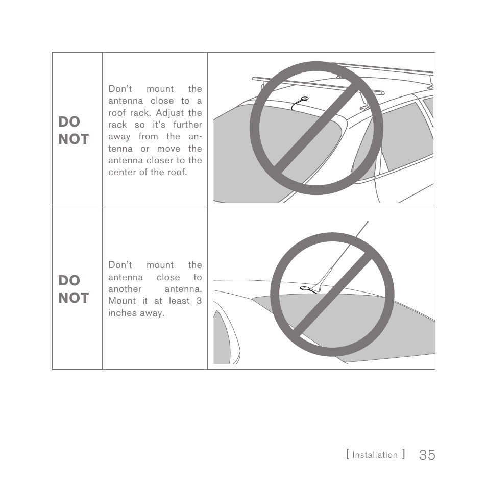 Do not | Sirius Satellite Radio SPORTSTER 5 User Manual | Page 35 / 124