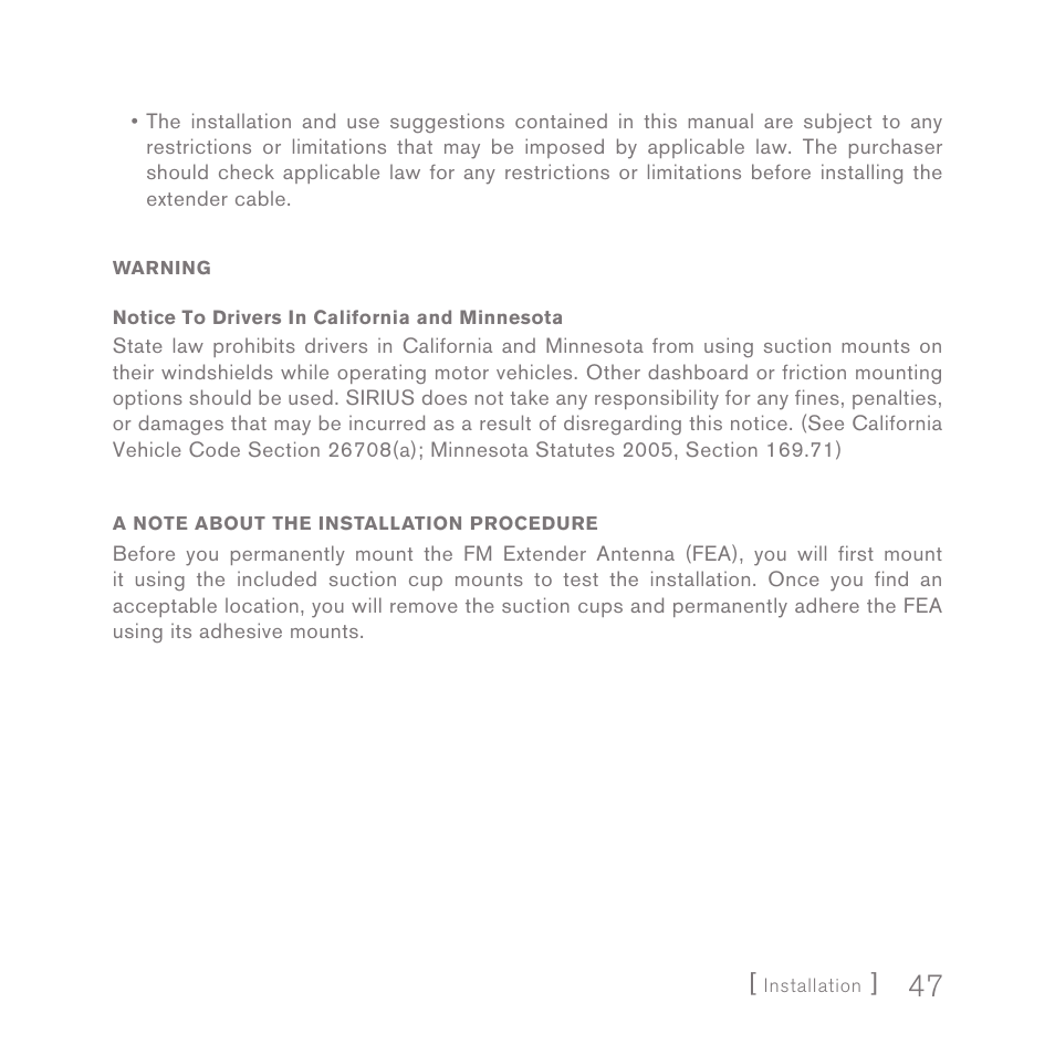 Sirius Satellite Radio SPORTSTER 5 User Manual | Page 47 / 124