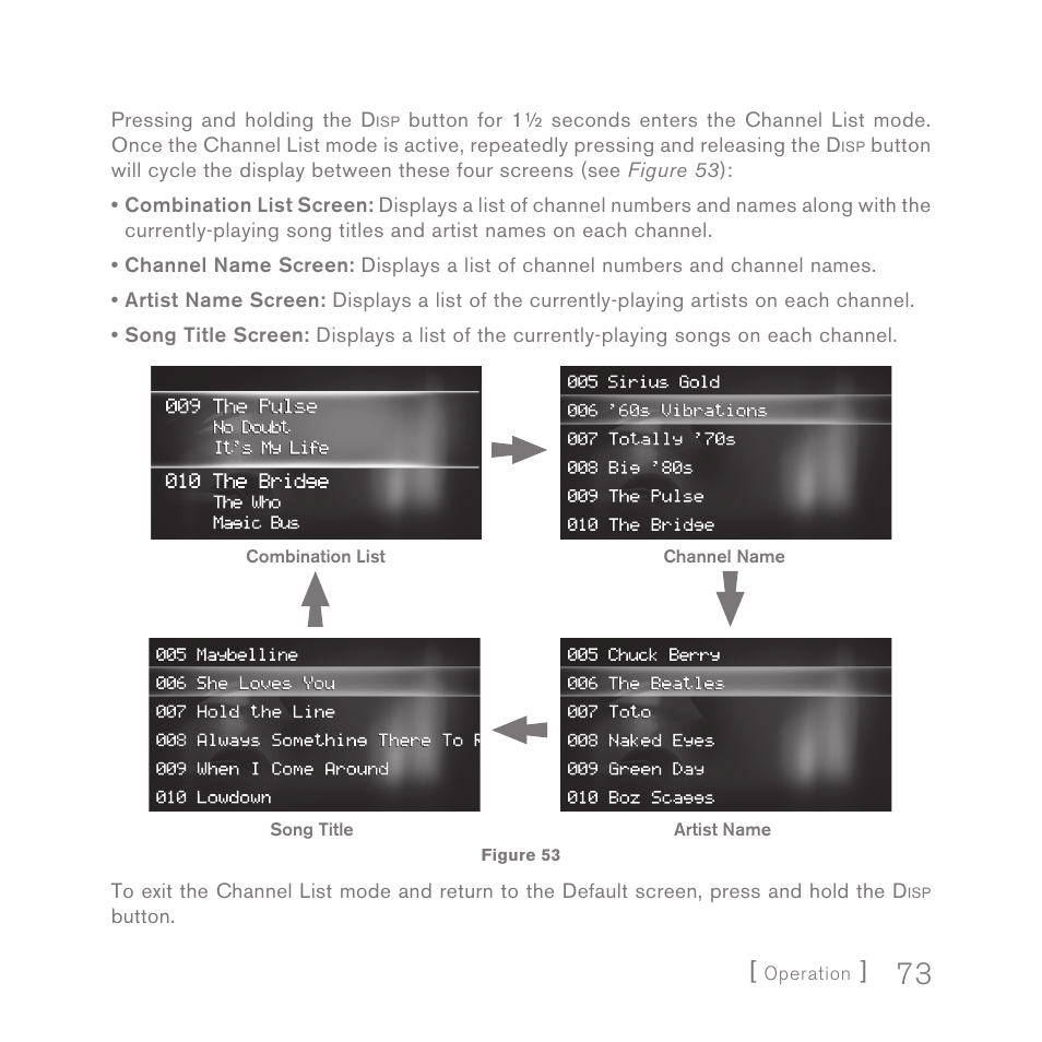 Sirius Satellite Radio SPORTSTER 5 User Manual | Page 73 / 124