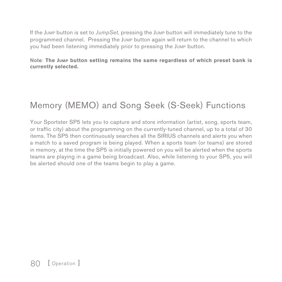 Sirius Satellite Radio SPORTSTER 5 User Manual | Page 80 / 124