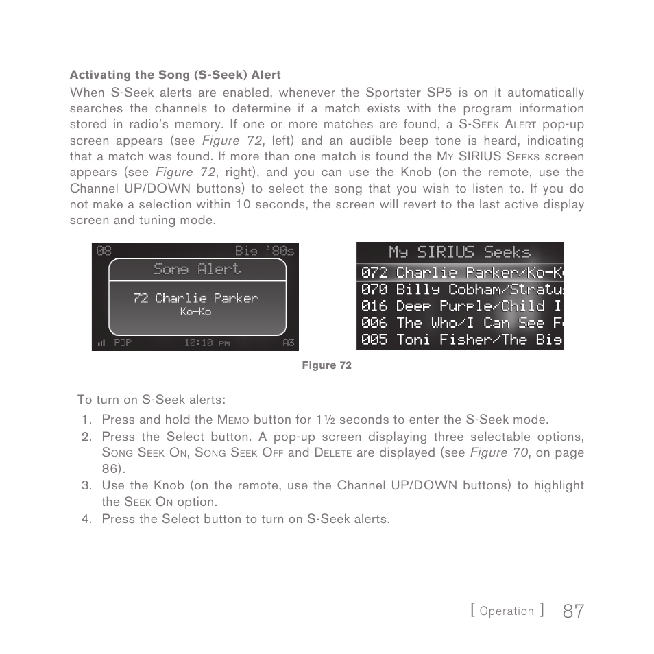 Sirius Satellite Radio SPORTSTER 5 User Manual | Page 87 / 124