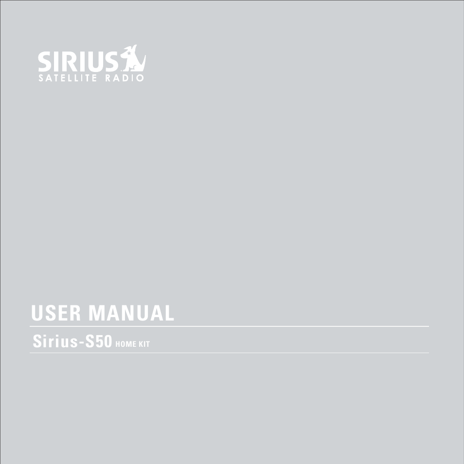 User manual | Sirius Satellite Radio SIRIUS S50 User Manual | Page 13 / 13