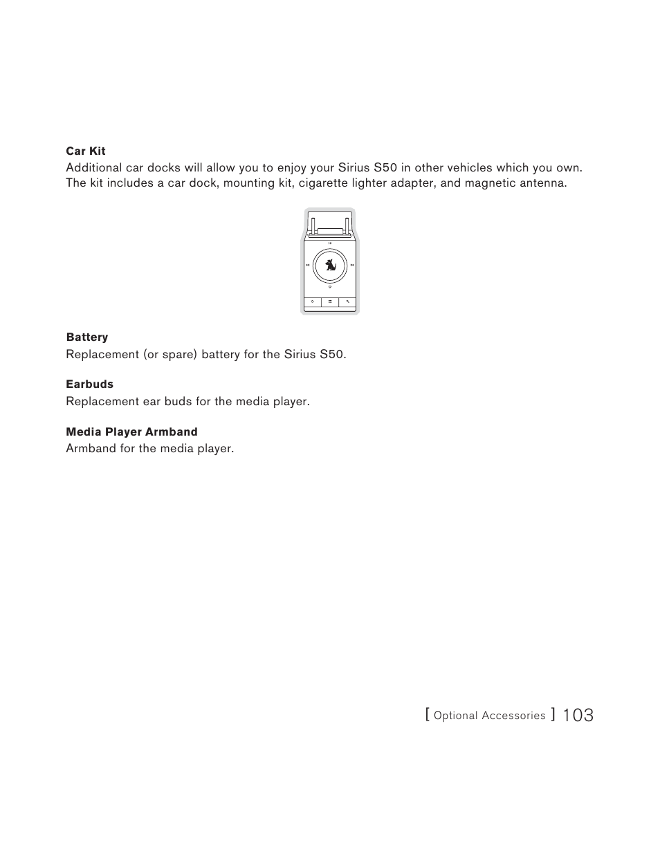 Sirius Satellite Radio S50 User Manual | Page 103 / 170