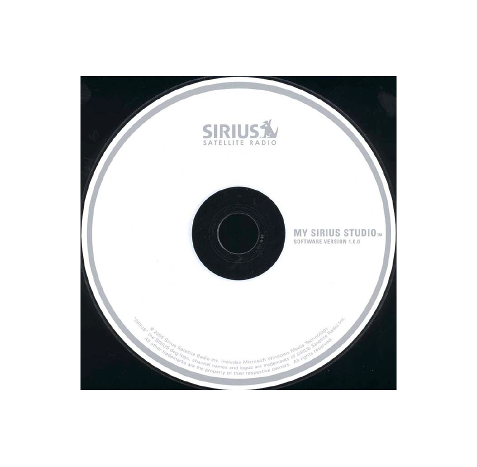 Software installation cd-rom | Sirius Satellite Radio S50 User Manual | Page 137 / 170