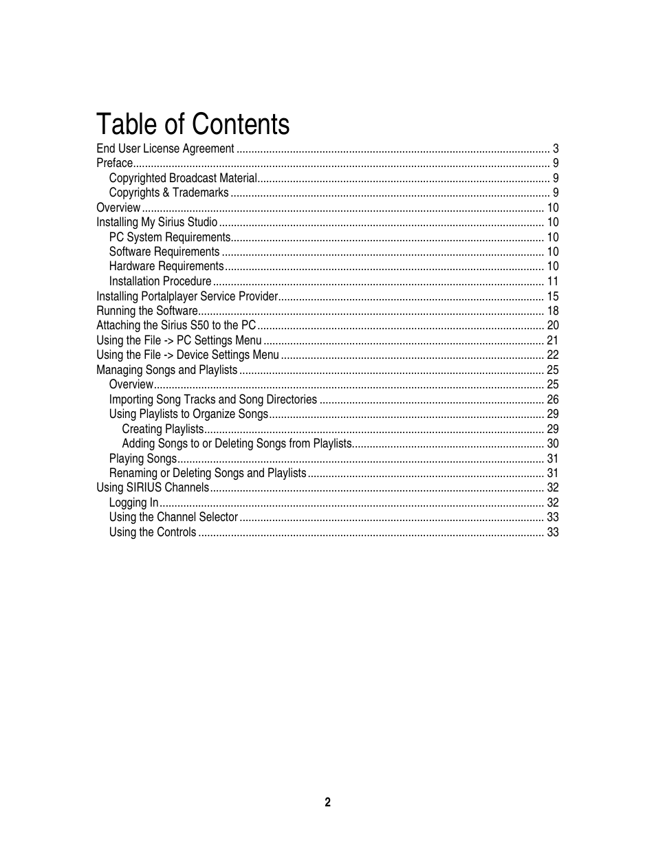 Sirius Satellite Radio S50 User Manual | Page 139 / 170