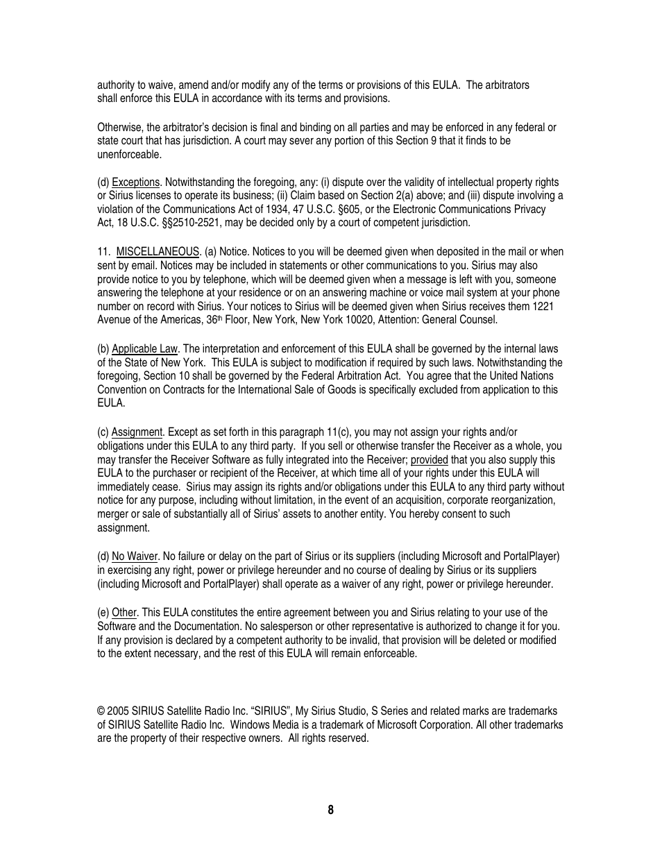 Sirius Satellite Radio S50 User Manual | Page 145 / 170