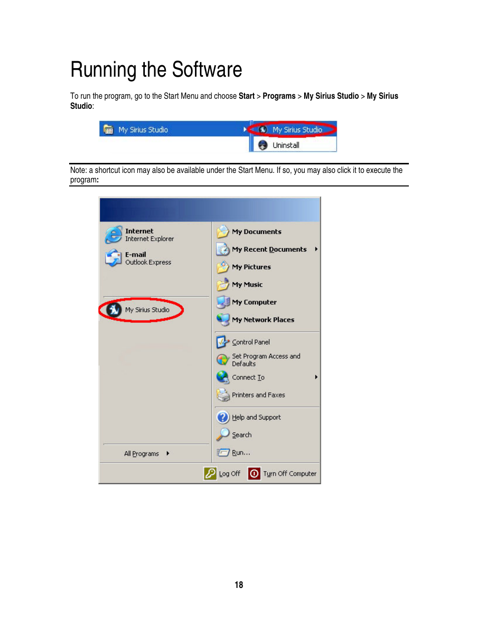 Running the software | Sirius Satellite Radio S50 User Manual | Page 155 / 170