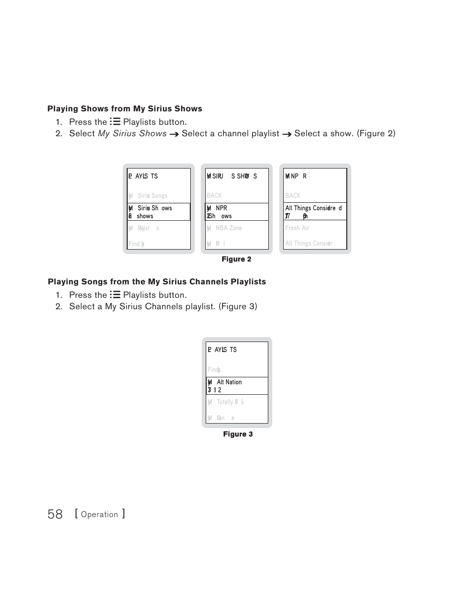 Sirius Satellite Radio S50 User Manual | Page 58 / 170
