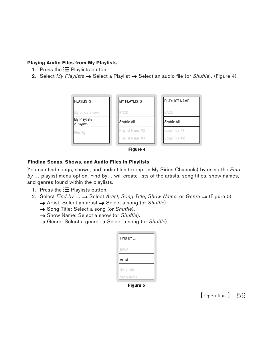 Sirius Satellite Radio S50 User Manual | Page 59 / 170